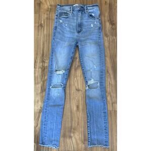 Abercrombie & Fitch‎ Jeans Womens 24 00S Super Skinny Ultra High Rise Distressed
